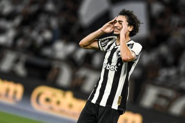 Rio, Brezilya - 14 Kasım 2025: Mateus Nascimento Carioca Şampiyonası 'nda Botafogo x Portuguesa ile Nilton Santos Stadyumu' nda oynanan maçta 2.