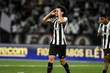 Rio, Brezilya - 14 Kasım 2025: Mateus Nascimento Carioca Şampiyonası 'nda Botafogo x Portuguesa ile Nilton Santos Stadyumu' nda oynanan maçta 2.