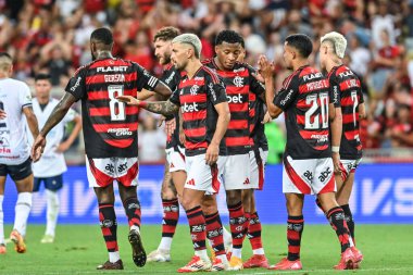 Rio, Brezilya - 22 Şubat 2025: De Arrascaeta oyuncusu, Carioca Şampiyonası 'nda Flamengo x Marica arasında oynanan maçta 11.