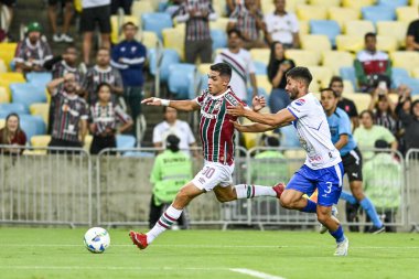 Rio de Janeiro, Brezilya - Abril 10, 2025: Fluminense (BRA) ile GV San Jose arasında oynanan futbol karşılaşmasında Kelvin Serna