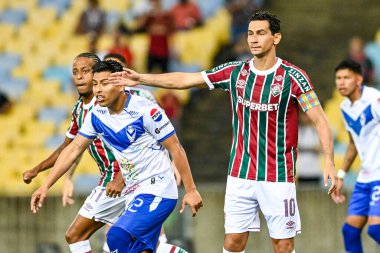 Rio de Janeiro, Brezilya - Abril 10, 2025: Fluminense (BRA) ve GV San Jose arasında Maracana Stadyumu 'nda oynanan futbol maçı sırasında PH Ganso
