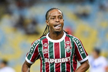 Rio de Janeiro, Brezilya - Abril 10, 2025: Keno Fluminense (BRA) ile GV San Jose arasında oynanan futbol maçı sırasında Maracana Stadyumu 'nda oynanmıştır.