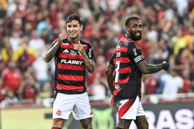 Rio, Brezilya - 16 Abril 2025: Flamengo x Juventude arasındaki maç sırasında Maracana Stadyumu 'nda oynanan Brezilya Şampiyonası 4rd.