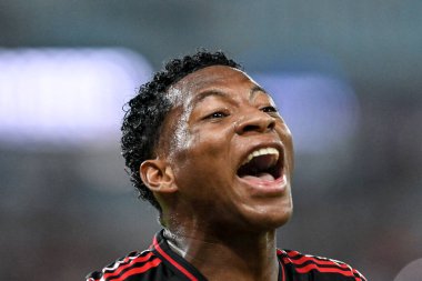 Rio, Brezilya - Abril 16, 2025: Flamengo x Juventude arasında oynanan maçta Maracana Stadyumu 'nda oynanan Brezilya Şampiyonası' nın 4üncü raundunda Plata oyuncusu