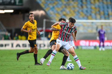 Rio, Brezilya - Mayıs 03, 2025: Fluminense x Sport arasında oynanan maçta Lezcano oyuncusu Maracana Stadyumu 'nda oynanan Brezilya Şampiyonası 7rd.