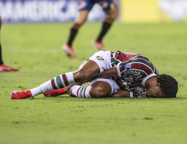 Rio de Janeiro, Brezilya - 14 Mayıs 2025: Keno, Fluminense (BRA) ve Fluminense x Union Espanola (CHI) arasında oynanan futbol karşılaşması sırasında 5.