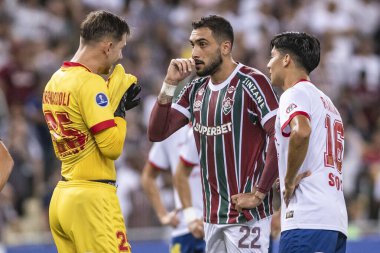 Rio de Janeiro, Brezilya - 14 Mayıs 2025: Fluminense (BRA) ve Fluminense x Union Espanola (CHI) arasında oynanan futbol karşılaşmasında Freytes, Maracana Stadyumu 'nda oynanan Sudamerica Kupası 2025 numaralı maçın 5. turunda
