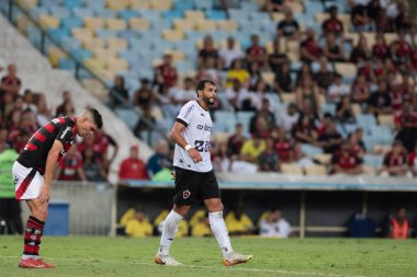 Rio, Brezilya - 21 Mayıs 2025: Maracana Stadyumu 'nda oynanan Flamengo x Botafogo-PB maçında Henrique Dourado