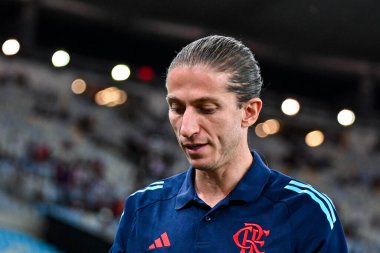 Rio, Brezilya - 21 Mayıs 2025: Maracana Stadyumu 'nda oynanan Flamengo x Botafogo-PB maçında Filipe Luis koçu