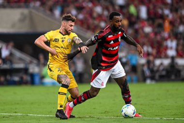 Rio de Janeiro, Brezilya - 28 Mayıs 2025, Flamengo ve Deportivo Tachira ile oynanan maçta 2025 Libertadores Kupası için Maracana Stadyumu 'nda Gerson