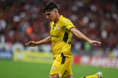 Rio de Janeiro, Brezilya - 28 Mayıs 2025, Sanchez, Maracana Stadyumu 'nda Flamengo ve Deportivo Takira' ya karşı oynadığı 2025 Libertadores Kupası maçında