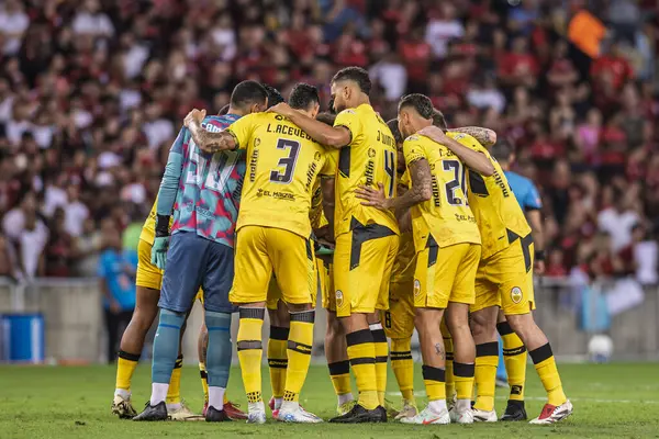 Rio de Janeiro, Brezilya - 28 Mayıs 2025, Maracana Stadyumu 'nda Flamengo ve Deportivo Takira' ya karşı oynanan maçta takım 2025 Libertadores Kupası için mücadele etti.