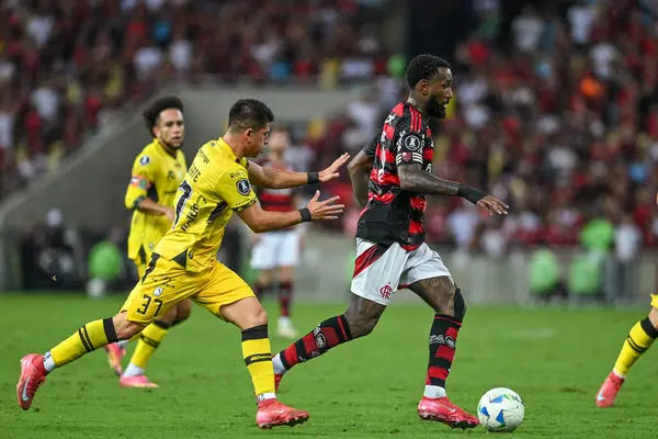 Rio de Janeiro, Brezilya - 28 Mayıs 2025, Flamengo ve Deportivo Tachira ile oynanan maçta 2025 Libertadores Kupası için Maracana Stadyumu 'nda Gerson