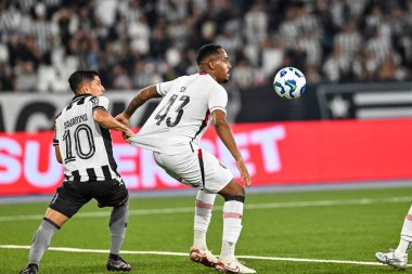 Rio, Brezilya - 16 Temmuz 2025: Botafogo x Vitoria ile Nilton Santos Stadyumu 'nda oynanan maçta Edu oyuncusu
