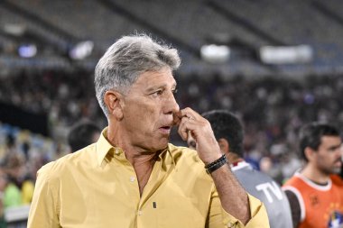 Rio, Brezilya - 17 Temmuz 2025: Renato Gaucho antrenörü Fluminense x Cruzeiro arasında oynanan maçta Maracana Stadyumu 'nda oynanan Brezilya Şampiyonası' nın 14. turunda