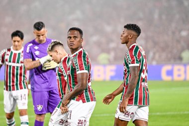 Rio, Brezilya - 17 Temmuz 2025: Fluminense x Cruzeiro arasındaki maçta Jhon Arias Maracana Stadyumu 'nda oynanan Brezilya Şampiyonası' nın 14. turunda