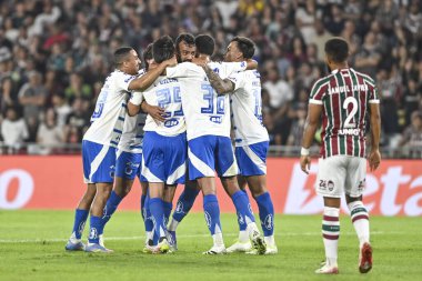 Rio, Brezilya - 17 Temmuz 2025: Fluminense x Cruzeiro arasındaki maçta Fabricio Bruno oyuncusu Maracana Stadyumu 'nda Brezilya Şampiyonası' nın 14. turunda