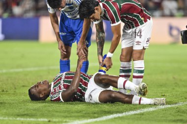 Rio, Brezilya - 17 Temmuz 2025: Fluminense x Cruzeiro arasındaki maçta Jhon Arias Maracana Stadyumu 'nda oynanan Brezilya Şampiyonası' nın 14. turunda
