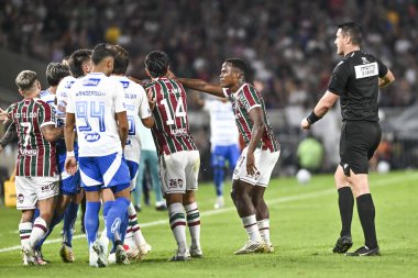 Rio, Brezilya - 17 Temmuz 2025: Fluminense x Cruzeiro arasındaki maçta Jhon Arias Maracana Stadyumu 'nda oynanan Brezilya Şampiyonası' nın 14. turunda