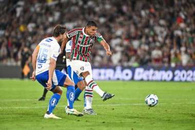 Rio, Brezilya - 17 Temmuz 2025: Maracana Stadyumu 'nda oynanan Fluminense x Cruzeiro maçında Brezilya Şampiyonası' nın 14. raundunda Thiago Silva oyuncusu