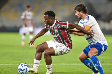 Rio, Brezilya - 17 Temmuz 2025: Fluminense x Cruzeiro arasındaki maçta Jhon Arias Maracana Stadyumu 'nda oynanan Brezilya Şampiyonası' nın 14. turunda