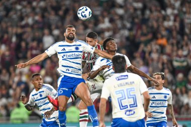 Rio, Brezilya - 17 Temmuz 2025: Fluminense x Cruzeiro arasındaki maçta Fabricio Bruno oyuncusu Maracana Stadyumu 'nda Brezilya Şampiyonası' nın 14. turunda