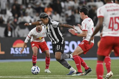 Rio, Brezilya - 29 Temmuz 2025: Nilton Santos Stadyumu 'nda oynanan Botafogo x Redbull Bragantino maçında Matheus Martins oyuncusu