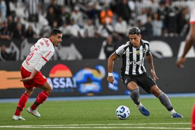 Rio, Brezilya - 29 Temmuz 2025: Nilton Santos Stadyumu 'nda oynanan Botafogo x Redbull Bragantino maçında Matheus Martins oyuncusu