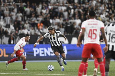 Rio, Brezilya - 29 Temmuz 2025: Nilton Santos Stadyumu 'nda oynanan Botafogo x Redbull Bragantino maçında Matheus Martins oyuncusu