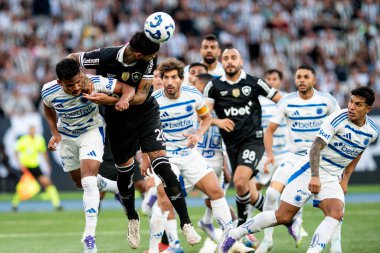 Rio, Brezilya - Ağustos 03, 2025: Botafogo x Cruzeiro arasındaki maç sırasında Alexander Barboza Nilton Santos Stadyumu 'nda oynanan Brezilya Şampiyonası' nın 18. raundunda