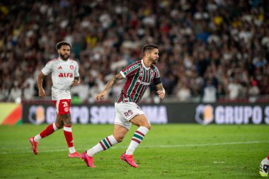 Rio, Brezilya - Ağustos 06, 2025: Maracana Stadyumu 'nda oynanan Fluminense x Internacional round 16 maçında Kelvin Serna oyuncusu