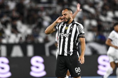 Rio, Brezilya - Ekim 01, 2025: Arthur Cabral, Botafogo x Bahia ile Nilton Santos Stadyumu 'nda oynanan 26.