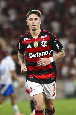 Rio, Brezilya - Ekim 02, 2025: Flamengo x Cruzeiro arasındaki maçta Varela oyuncusu Maracana Stadyumu 'nda Brezilya Şampiyonası' nın 26.