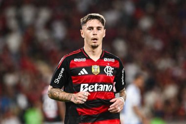 Rio, Brezilya - Ekim 02, 2025: Flamengo x Cruzeiro arasındaki maçta Varela oyuncusu Maracana Stadyumu 'nda Brezilya Şampiyonası' nın 26.