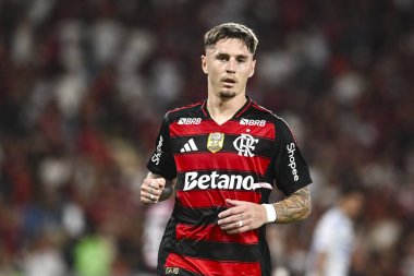 Rio, Brezilya - Ekim 02, 2025: Flamengo x Cruzeiro arasındaki maçta Varela oyuncusu Maracana Stadyumu 'nda Brezilya Şampiyonası' nın 26.