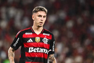 Rio, Brezilya - Ekim 02, 2025: Flamengo x Cruzeiro arasındaki maçta Varela oyuncusu Maracana Stadyumu 'nda Brezilya Şampiyonası' nın 26.