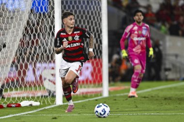 Rio, Brezilya - Ekim 02, 2025: Flamengo x Cruzeiro arasındaki maçta Varela oyuncusu Maracana Stadyumu 'nda Brezilya Şampiyonası' nın 26.