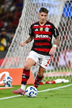 Rio, Brezilya - Ekim 02, 2025: Flamengo x Cruzeiro arasındaki maçta Varela oyuncusu Maracana Stadyumu 'nda Brezilya Şampiyonası' nın 26.