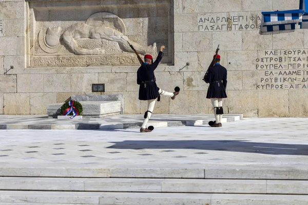 Athén Görögország 2022 Október Gárda Lecserélése Görög Parlament Régi Királyi — Stock Fotó