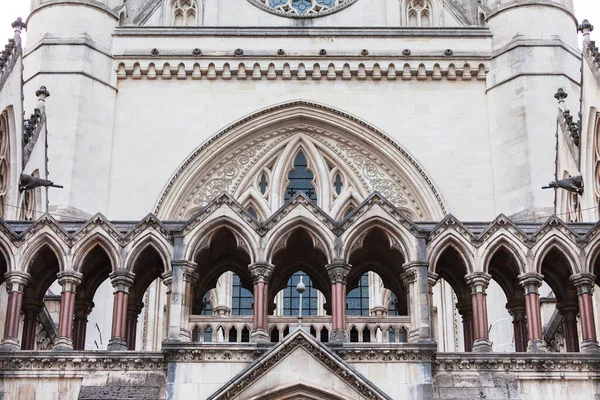 London, United Kingdom - June 22, 2017: Royal Courts of Justice, gothic style building, facade, London, United Kingdom