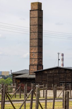 Majdanek; Lublin; Poland - May 25, 2022: Majdanek concentration and extermination camp (Konzentrationslager Lublin), view of crematorium. It was a Nazi camp built by the SS during the German occupation of Poland in World War II
