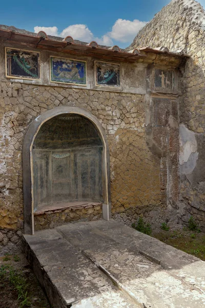 Herculano Campânia Itália Junho 2021 Ruínas Uma Antiga Cidade Destruída — Fotografia de Stock