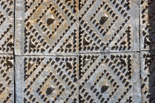 Detalj Dekorativ Metall Dörr Till Barock Gesu Nuovo Kyrka Neapel — Stockfoto