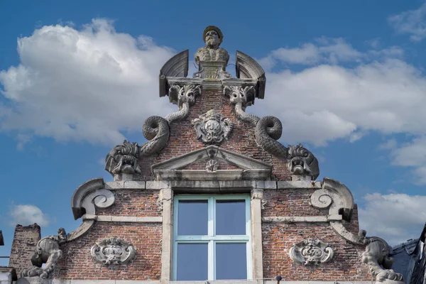 Gent Belgien Mai 2023 Dekorative Fassaden Von Mietshäusern Freitag Marktplatz — Stockfoto