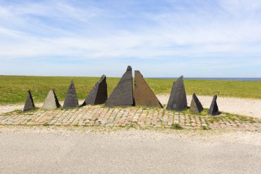 Baltık Denizi, Malmö, İsveç 'teki ünlü Ribersborg plajındaki taşların dekoratif bileşimi