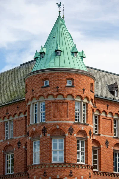 Историческое Здание Красного Кирпича Библиотеки Malmo City Library Мальмо Швеция — стоковое фото