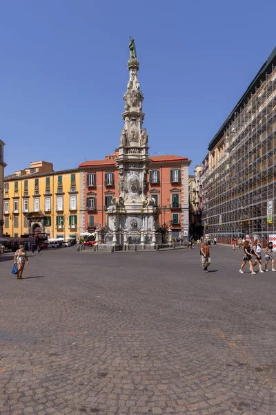Neapel Italien Juni 2021 Den Obefläckade Jungfruns Spira Skulptur Från — Stockfoto