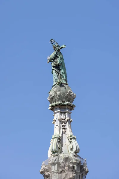 Naples Italy June 2021 Spire Immaculate Virgin 18Th Century Sculpture — Stock Photo, Image