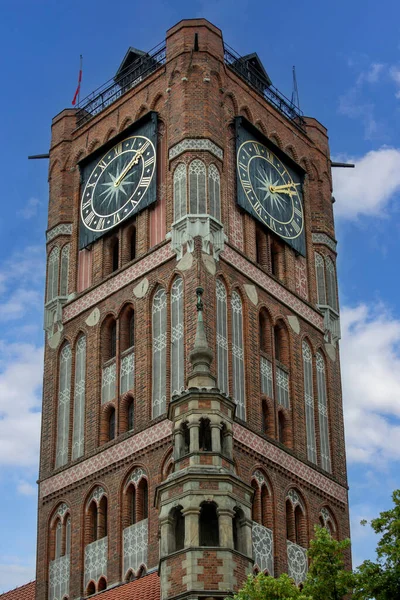 Torun Poland June 2020 Gothic Old Town Hall Located Old — Stock Photo, Image