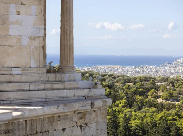 Templo Atenea Nike Propylaia Puerta Ceremonial Monumental Acrópolis Atenas Grecia — Foto de Stock